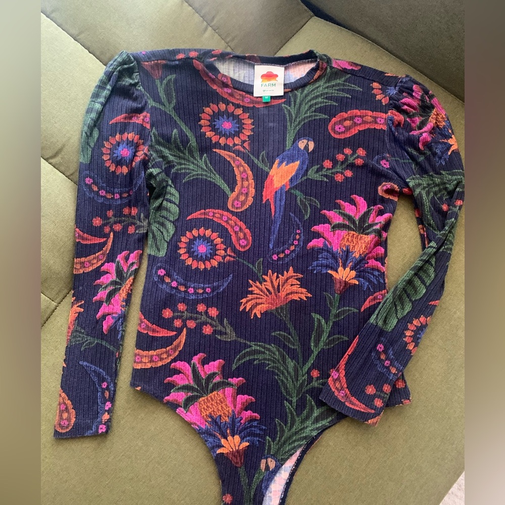 Moving Sale: NWOT FARM Rio Puff Sleeve Bodysuit